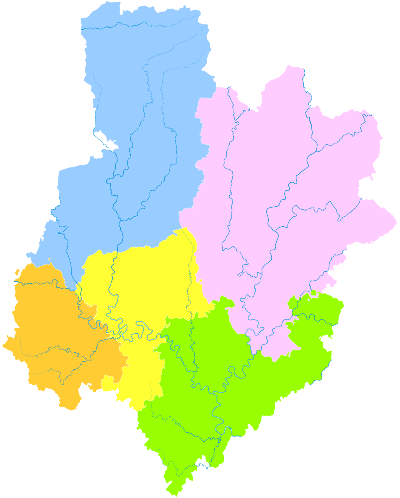 Administrative context map of Bazhong Municipality