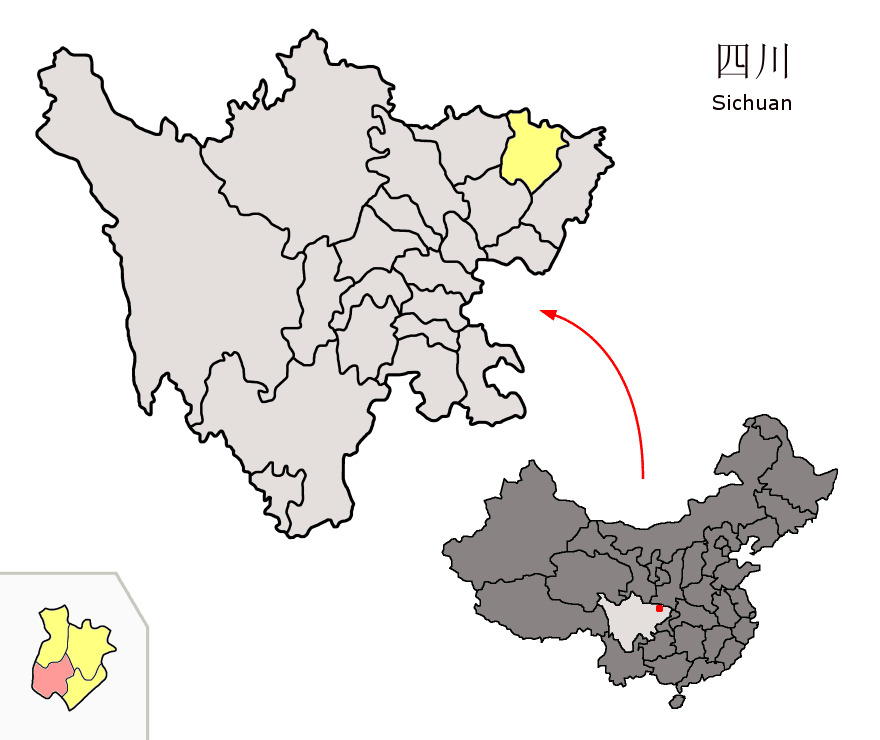 Locator map for Bazhou District