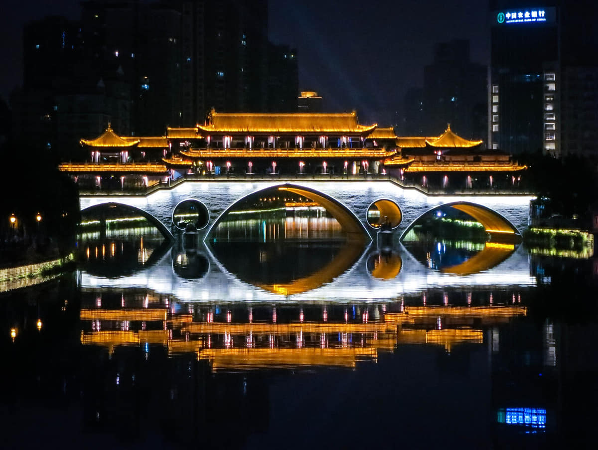 Verified documentary photograph of a landmark in Chengdu