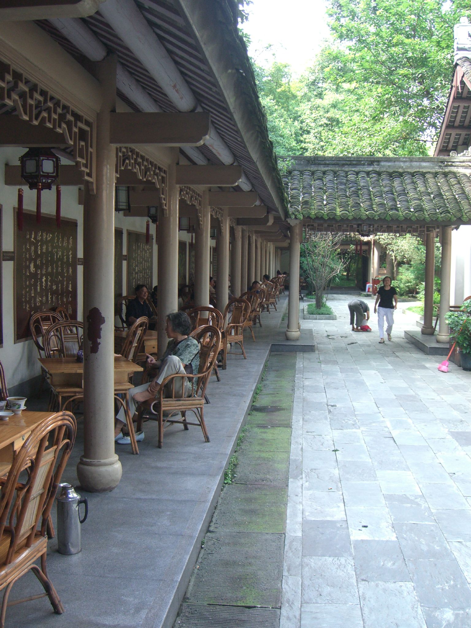 Teahouse at Du Fu Thatched Cottage in Chengdu