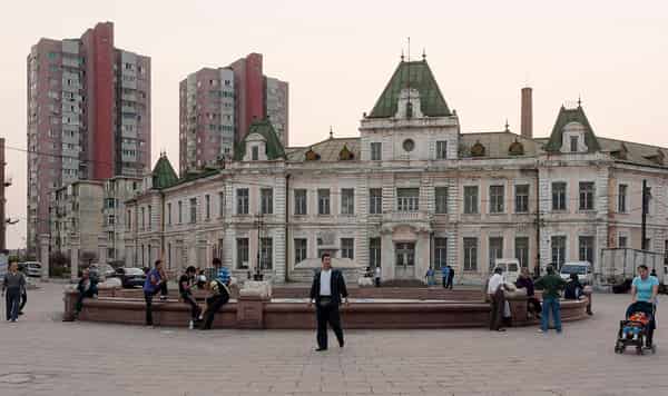 Historic commercial street in Dalian