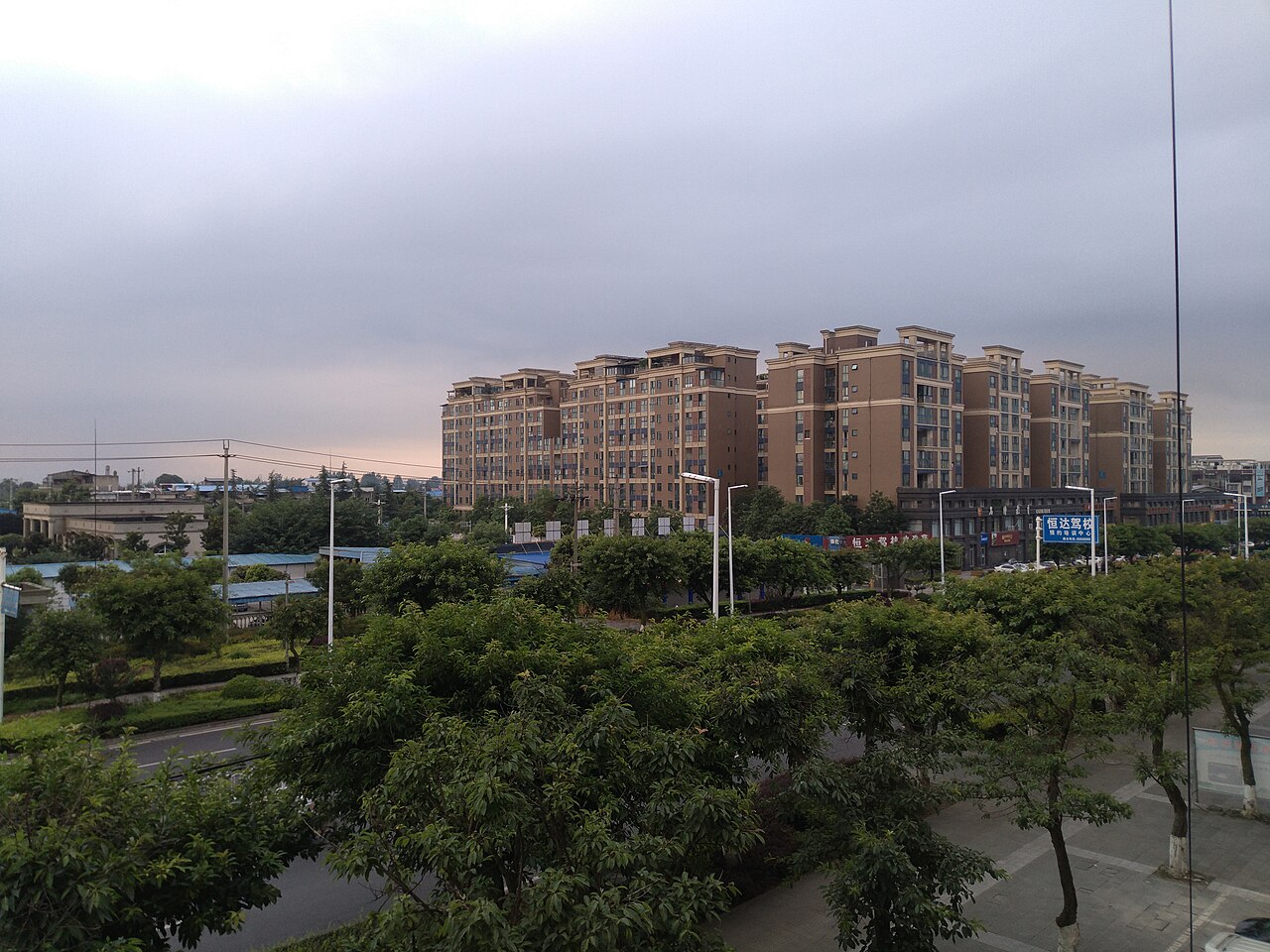 Urban landscape in Mianzhu, Deyang