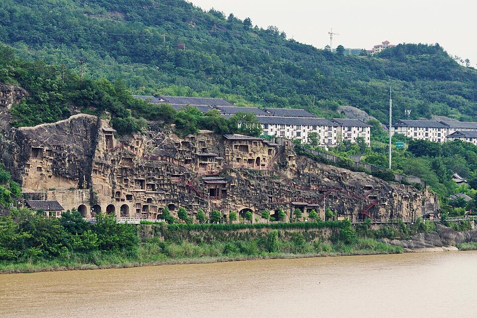 Rock-cut sculptures at Thousand-Buddha Cliff in Guangyuan