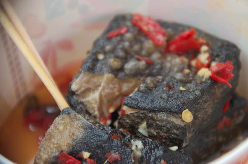 One Guiyang fermented-tofu snack serving