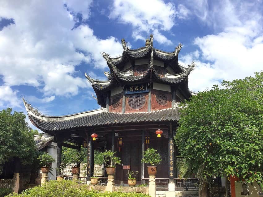 Wenchang Pavilion within Guiyang’s old-city fabric