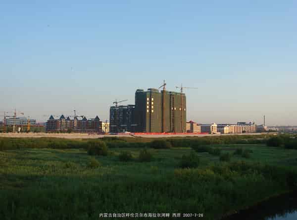 Hailar city and river in Hulunbuir