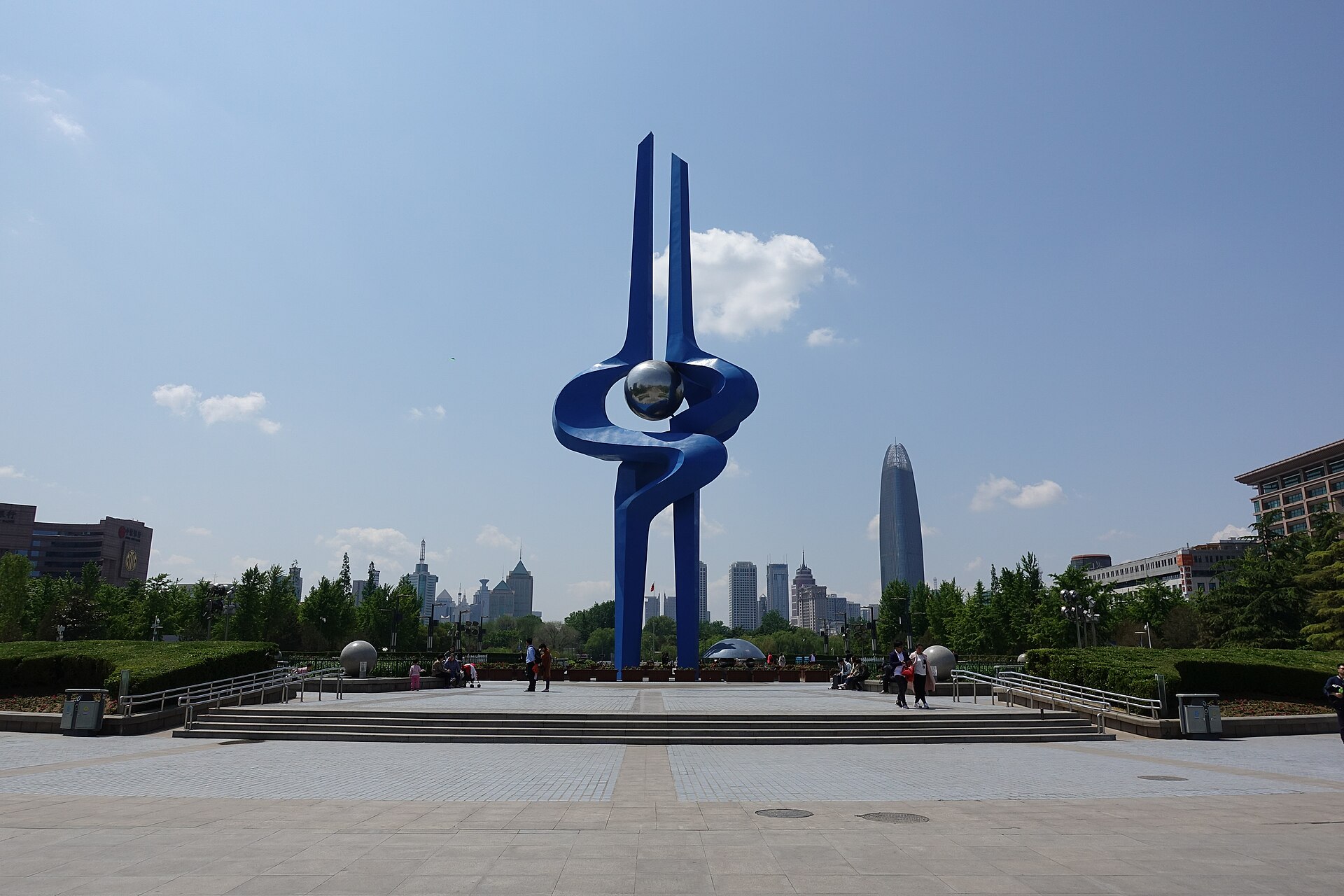 Spring-themed sculpture at Spring City Square