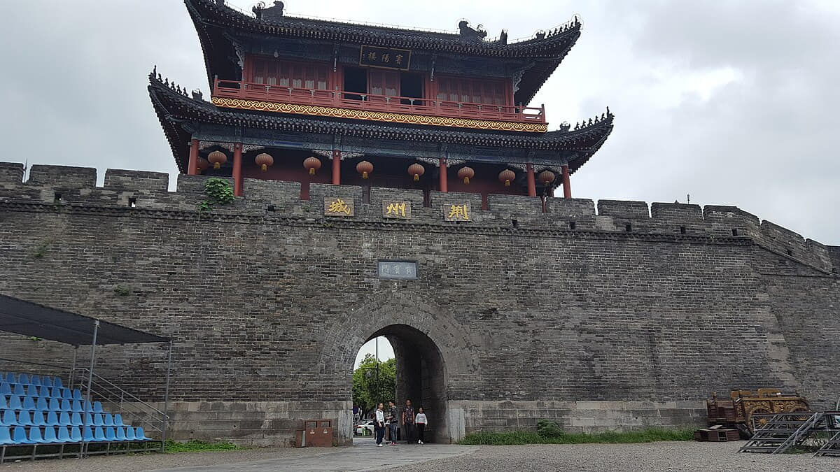 Verified documentary photograph of a landmark in Jingzhou