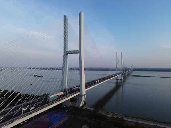 Yangtze river and wetlands in Jingzhou