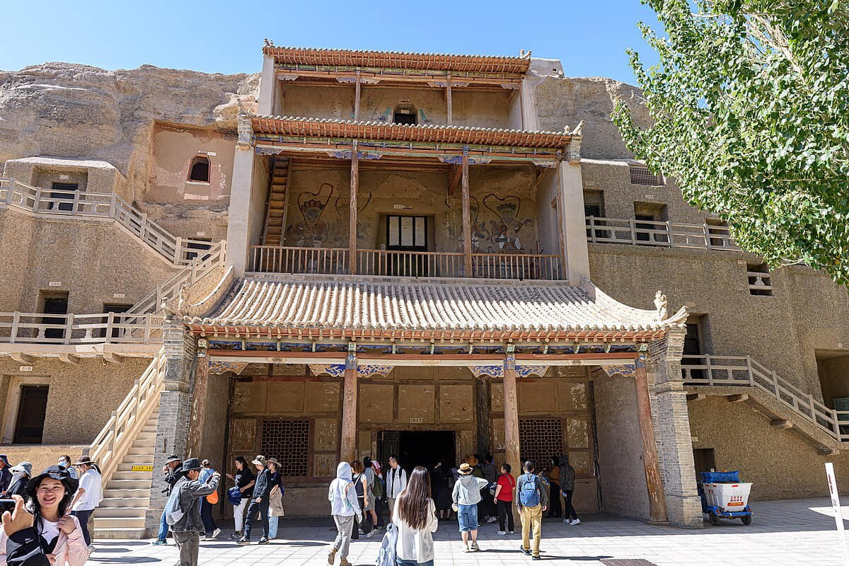 Verified documentary photograph of a landmark in Jiuquan