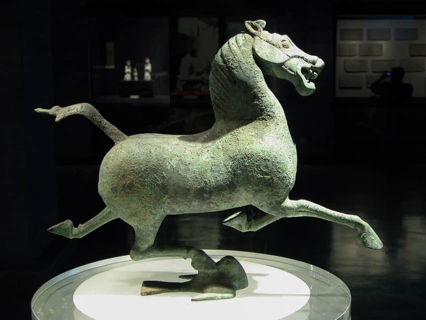 Flying Horse of Gansu in the Lanzhou city profile