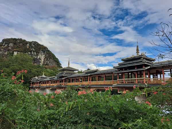 Longtan Park Wind-and-Rain Bridge in Liuzhou