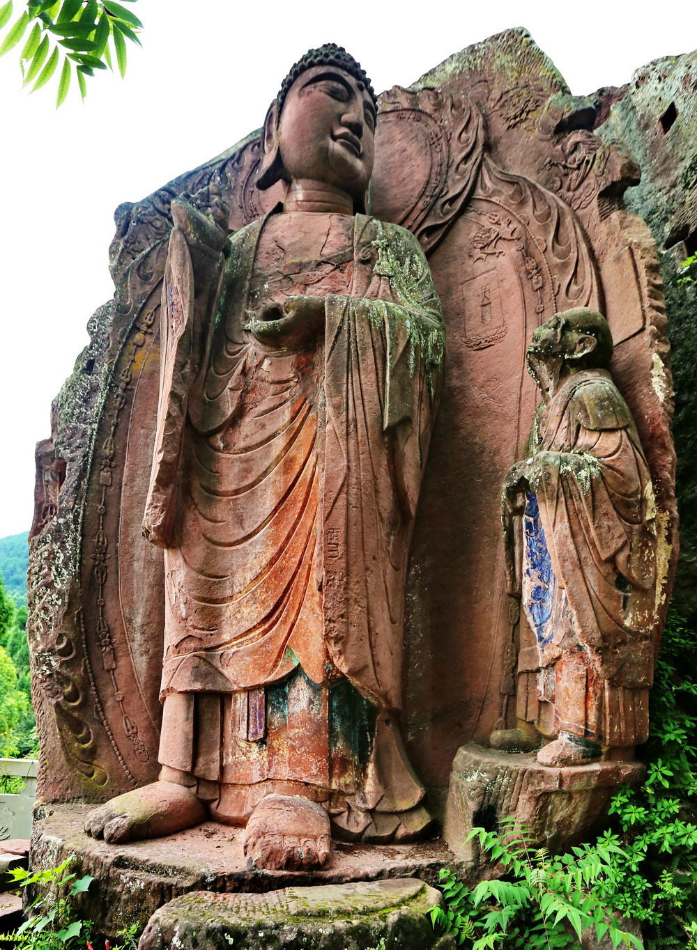 Cliff sculptures at Maoshui Village in Renshou