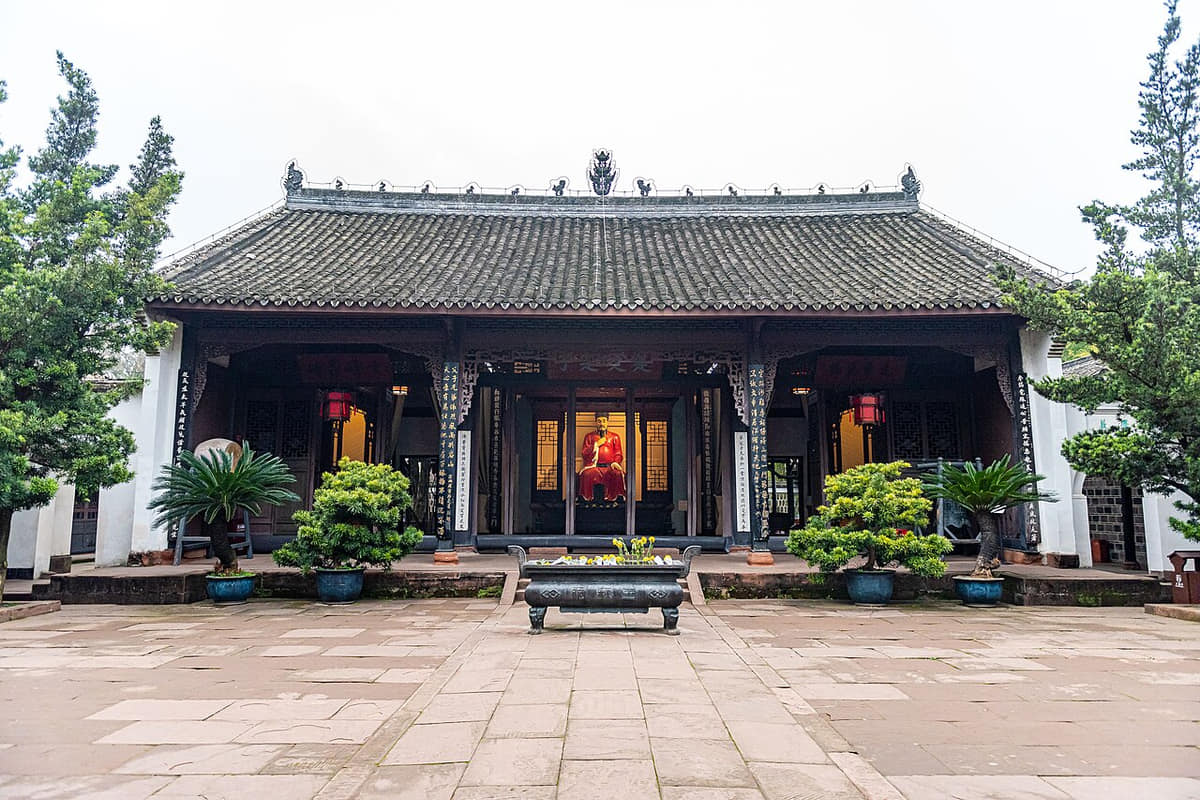 Verified documentary photograph of a landmark in Meishan