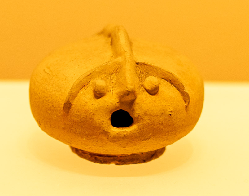 Celadon water vessel with applied decoration at Jiangxi Provincial Museum