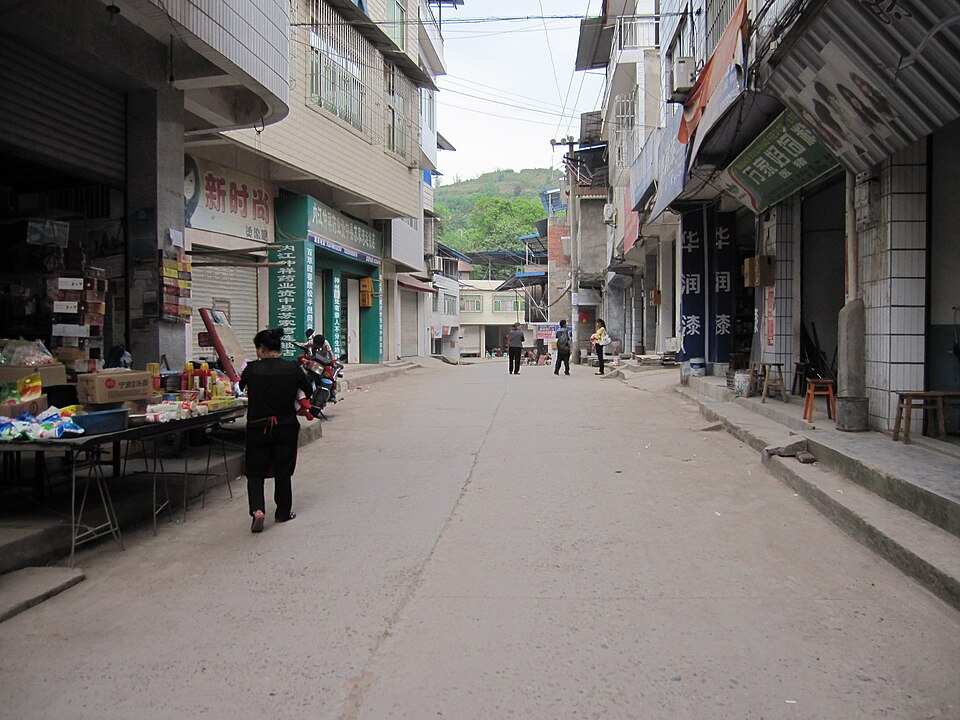 Street shops in Zizhong County