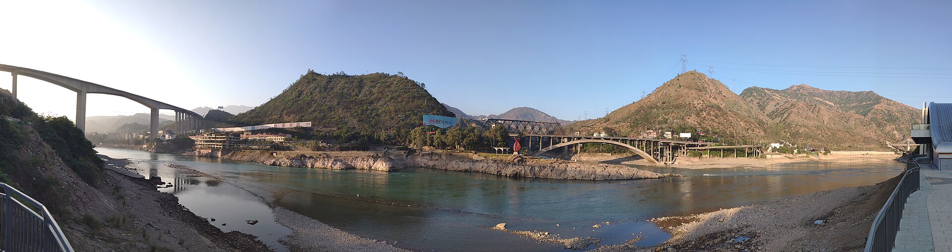 Yalong River joining the Jinsha River in Panzhihua