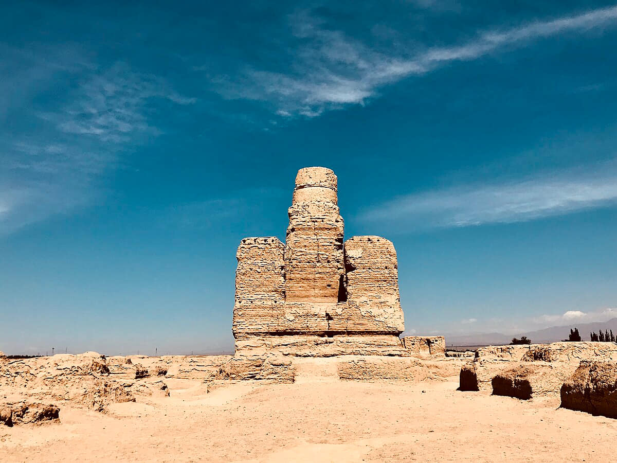 Verified documentary photograph of a landmark in Turpan