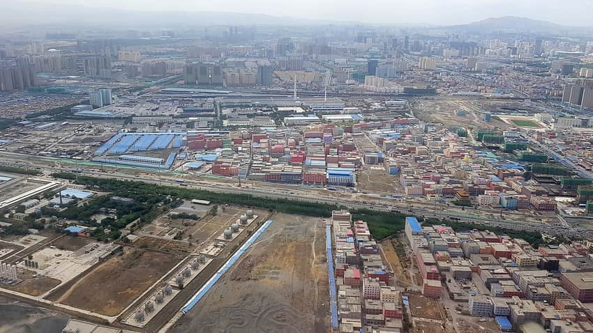 Aerial Urumqi in the Urumqi city profile