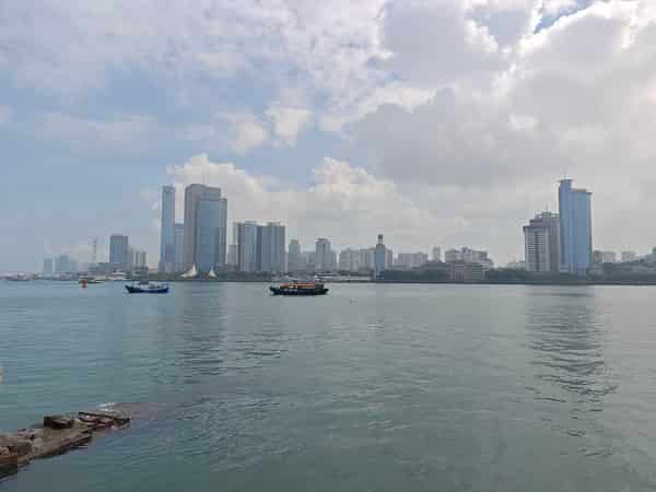 Island waterfront skyline in Xiamen
