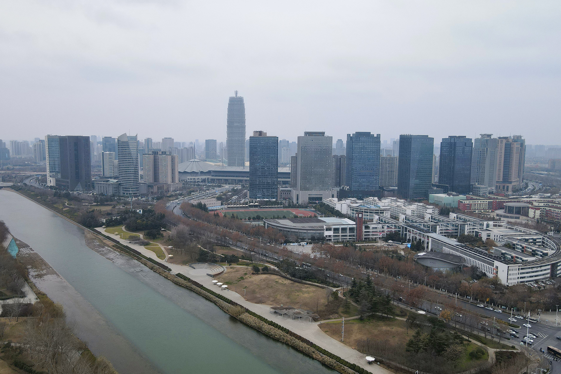 Verified documentary photograph of a landmark in Zhengzhou