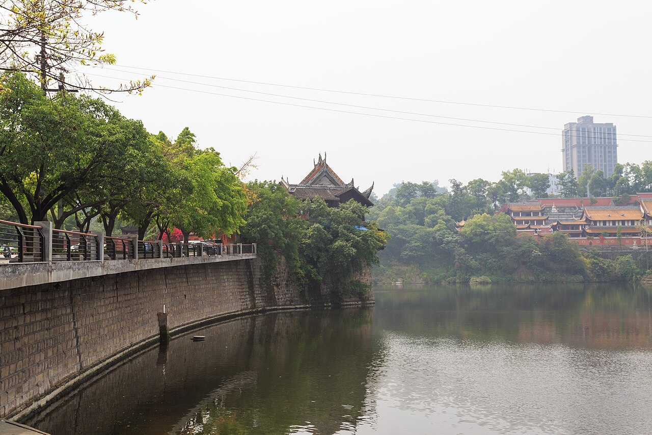 Wangye Temple on the Fuxi River in Zigong